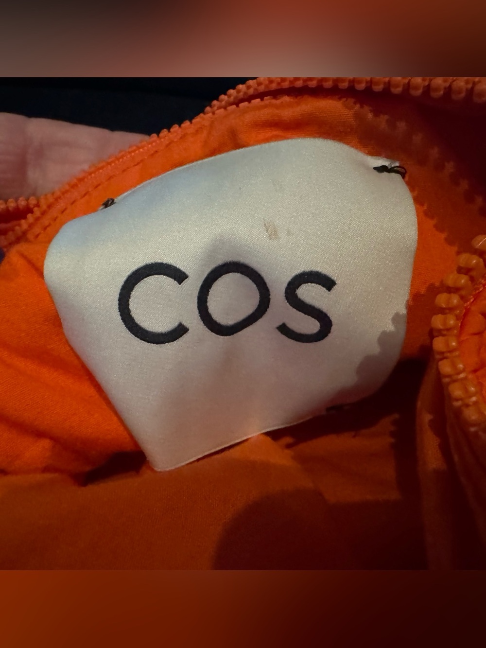 Bright Orange COS Quilted Puffer Mini Shoulder Bag - Picture 5 of 5